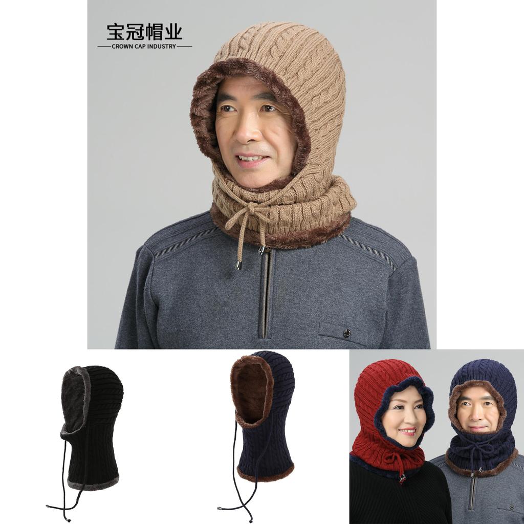 Knit Hat With Neck Warmer For Men Winter Warm Breathable And Windproof