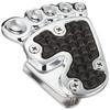Kijima Brake Pedal Cover Foot Shaped Deluxe Chrome Plated MONKEY/JAZZ Aluminum 213-142