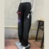 Trendy Digital Print Y2k Elastic Waist Street Hip-hop Loose Straight Leg Sweatpants