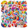 50 Painting Stickers Oil Painting SHEIN New Product Art Fashion DIY Children's Art Painting Graffiti Stickers