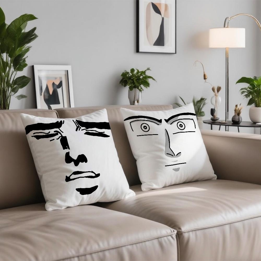 Meme Face Sigma cushion cover Comfortable and soft bedding skin friendly leisure sofa car office pillowcase