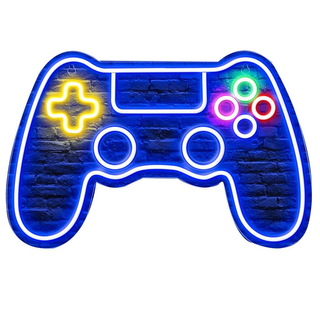 LED Game Controller Neon Light: Decorative Atmosphere Lighting for Hotel Rooms