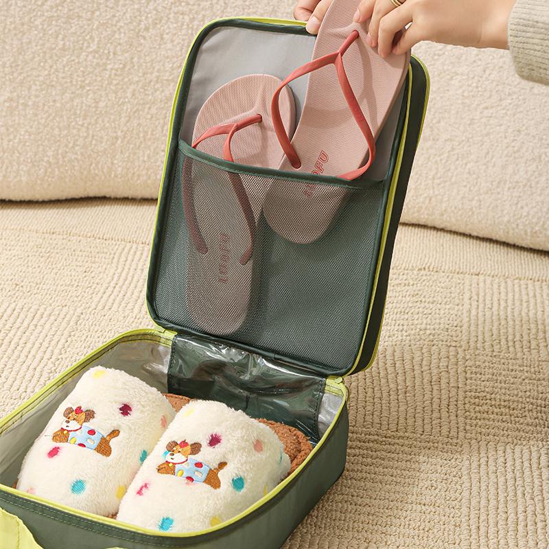 Custom Three-Layer Foldable Polyester Zipper Closure Portable Shoe Cube Storage Bag Cover Set Large Organizers Travel Sports Gym