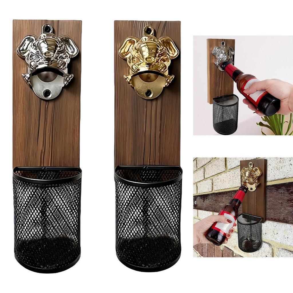 Magnetic Bottle Opener Wall Mount Bottle Opener Kitchen Tool for Refrigerator Kitchen Living Room Housewarming Present
