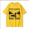 Heated Rivalry 100 Cotton T Shirts Stupid Canadian Wolf Bird Funny Graphic TShirt Men Women Casual Fashion Short Sleeve Tshirt