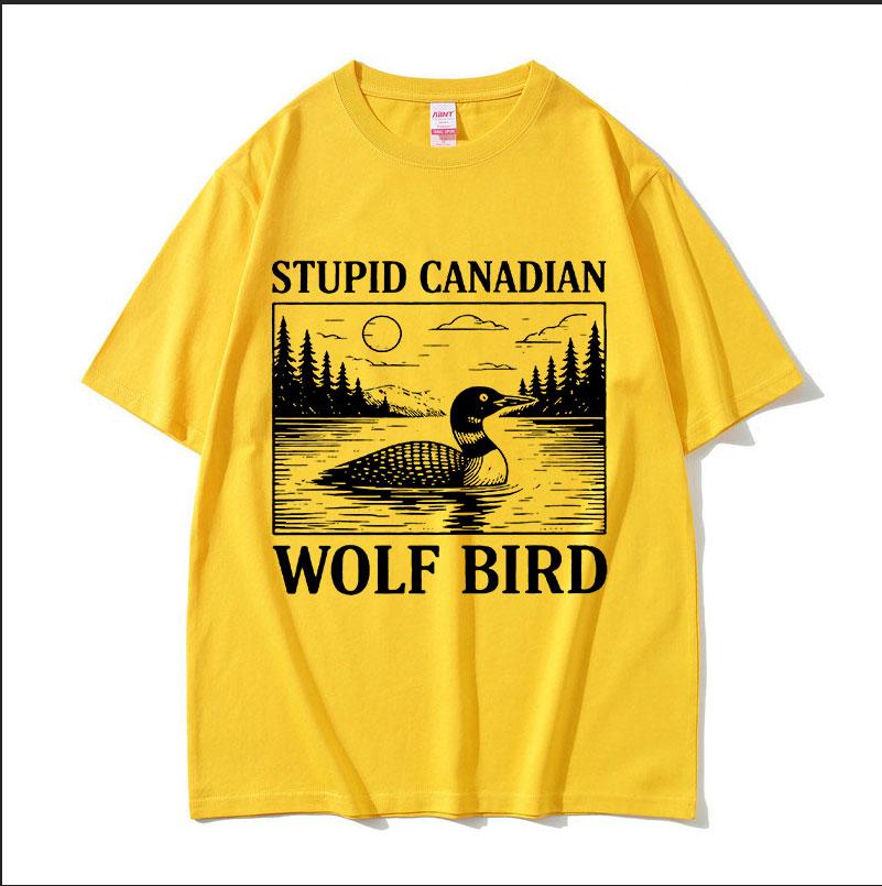 

2026 New Heated Rivalry 100 Cotton T Shirts Stupid Canadian Wolf Bird Graphic Unisex Women Casual Fashion Short Sleeve Soft Tshirt 4XL