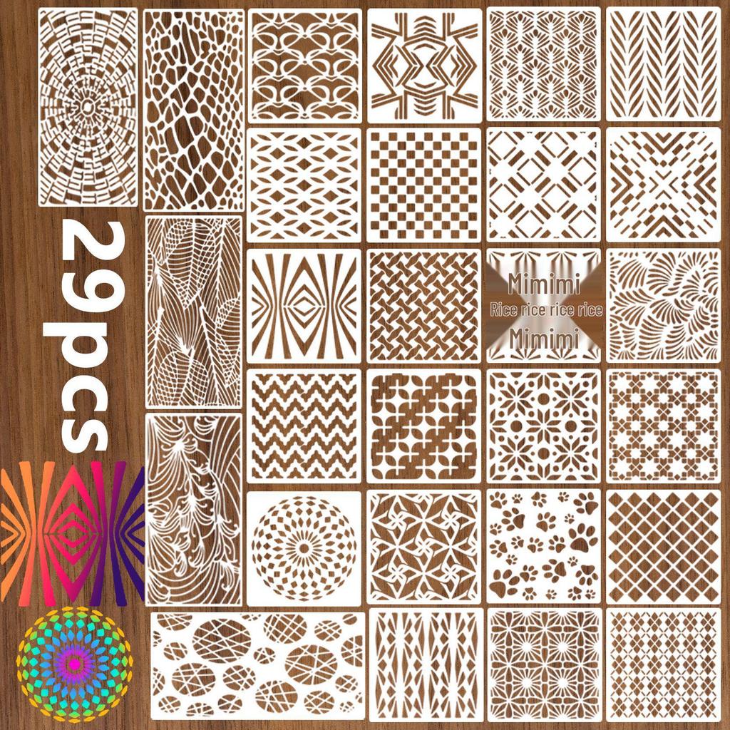 SASTER DIY Wall Painting Stencil Template for Spray Decoration