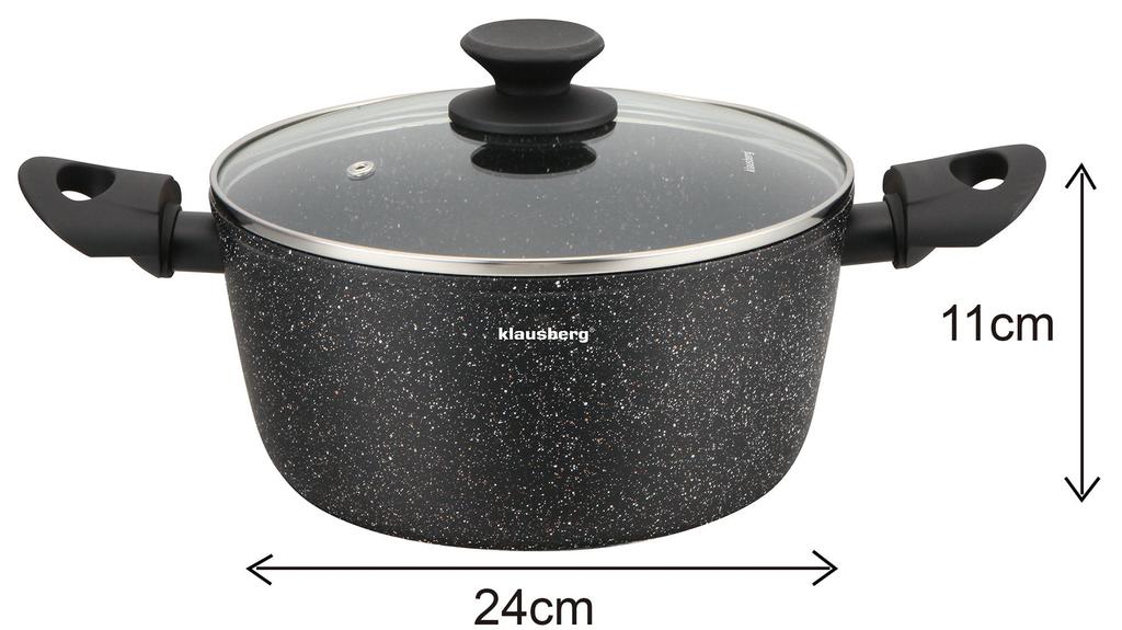 Set of Pots with Non-stick Marble Coating 12-piece KLAUSBERG KB-7657