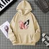 Winter Women's Hoodie Solid Color Print Unisex style Double Pockets Sweatshirts Outerwear Women's Clothing