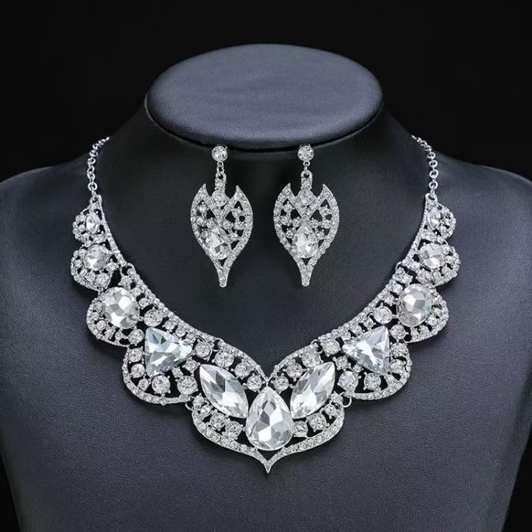 [KK Solis] Necklace and Earring Set - Gorgeous, Perfect for Social Gatherings, Competitions, Belly Dance, Weddings, Recitals, Concerts, Stage
