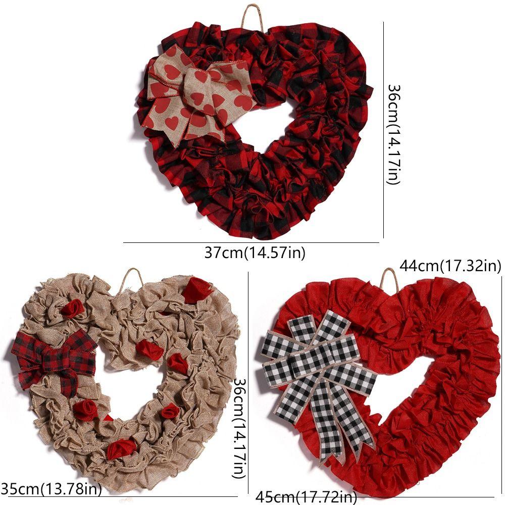Unique Heart Shaped Wreath Exquisite Wall Hanging Garlands Valentines Day Wreaths  Anniversary