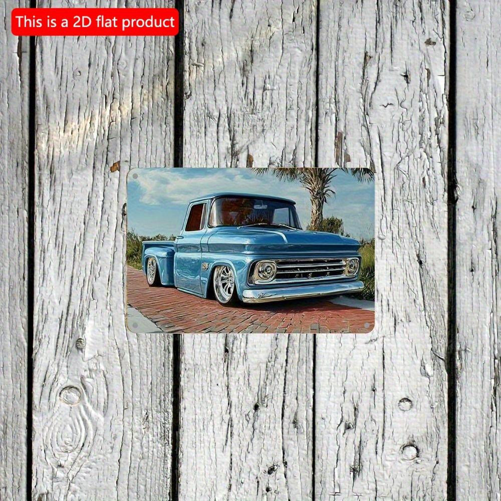 2D flat Wooden 30*20cm Retro Classic Truck Sign - Wall Art Decoration Garage Wall Decoration, Cafe Bar Club Living Room Wall Holiday Celebration