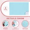 uxcell 12-Piece Miniature Dollhouse Wallpaper, Silk Pattern Adhesive PVC Floor & Wall Decor for Dollhouses, Sand Tables, and Models, 30x20cm (Sky
