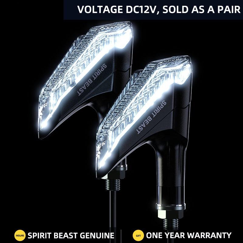 1 пара Универсальные светодиодные указатели поворота для мотоцикла 12В белый