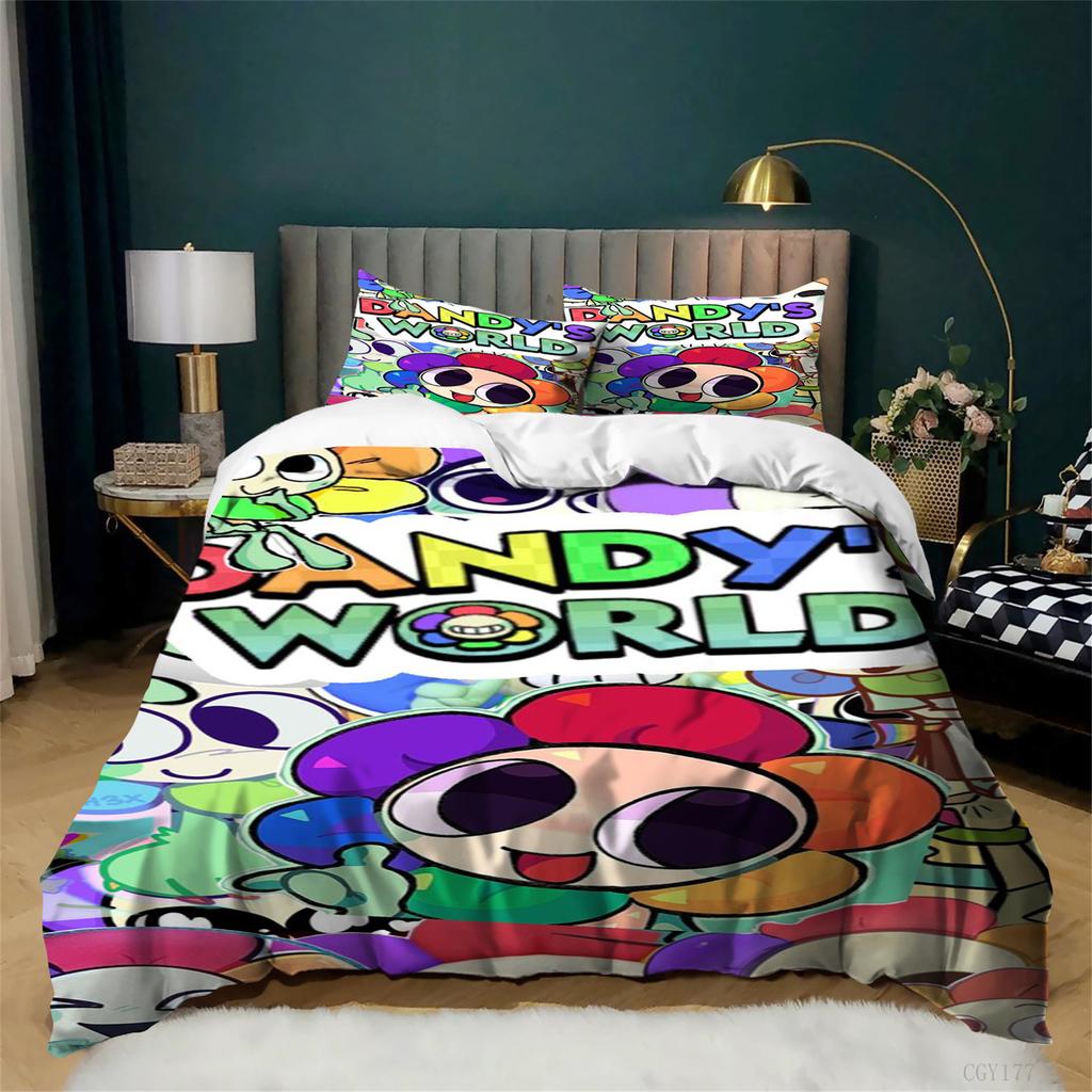 Dan-dy's World Duvet Cover Set 3 Pieces All Season Lightweight Bedding Set Soft Comfortable Quilt Cover with Zipper