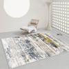 Ink Wash Abstract Carpet for Living Room Minimalism Decoration Large Area Antiskid Rugs Bedroom Bedside Washable Plush Mat Soft