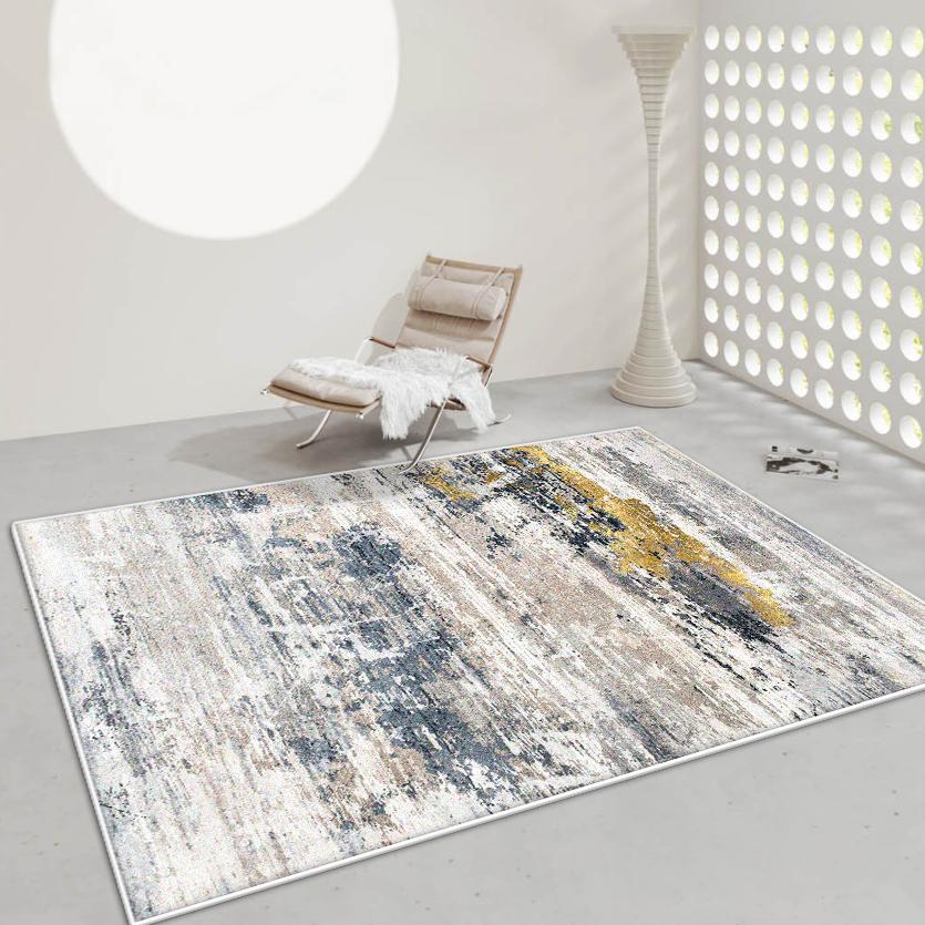 Ink Wash Abstract Carpet for Living Room Minimalism Decoration Large Area Antiskid Rugs Bedroom Bedside Washable Plush Mat Soft