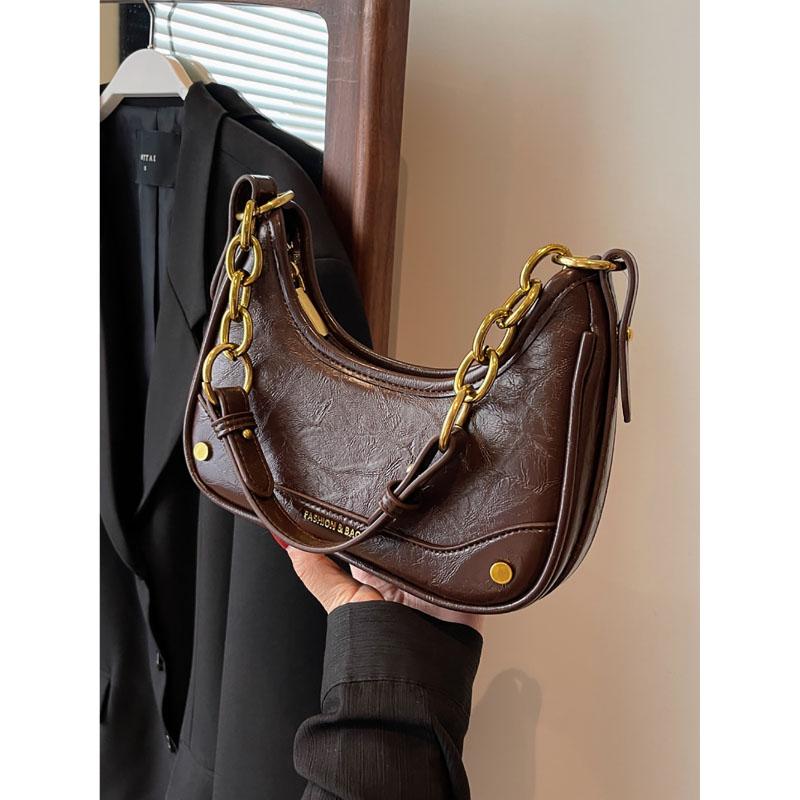 

Высококачественная текстура, маленькая квадратная сумка, женская, новая, Ins Style, модная, одно плечо, сумки через плечо, нишевый дизайн, цепочка, подмышечная сумка