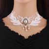 Lace Choker Necklace for Women - Versatile Clavicle Chain with Fake Collar Accessory