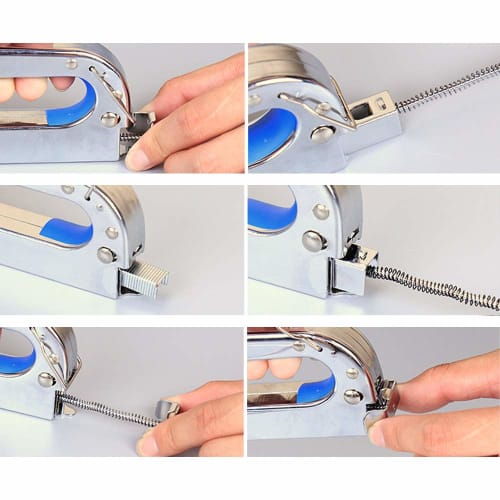 Odowalker 3-in-1 Hand Tacker, Nail Gun, 3000-Piece Replacement Needle Capacity (U-Shaped, T-Shaped), Heavy-Duty Power Tacker, Tri-Purpose Cord Nail Gu