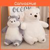 Fox Polar Husky Bear Plush Toy Animal Stuffed Doll Bedroom Decoration Gift Kids