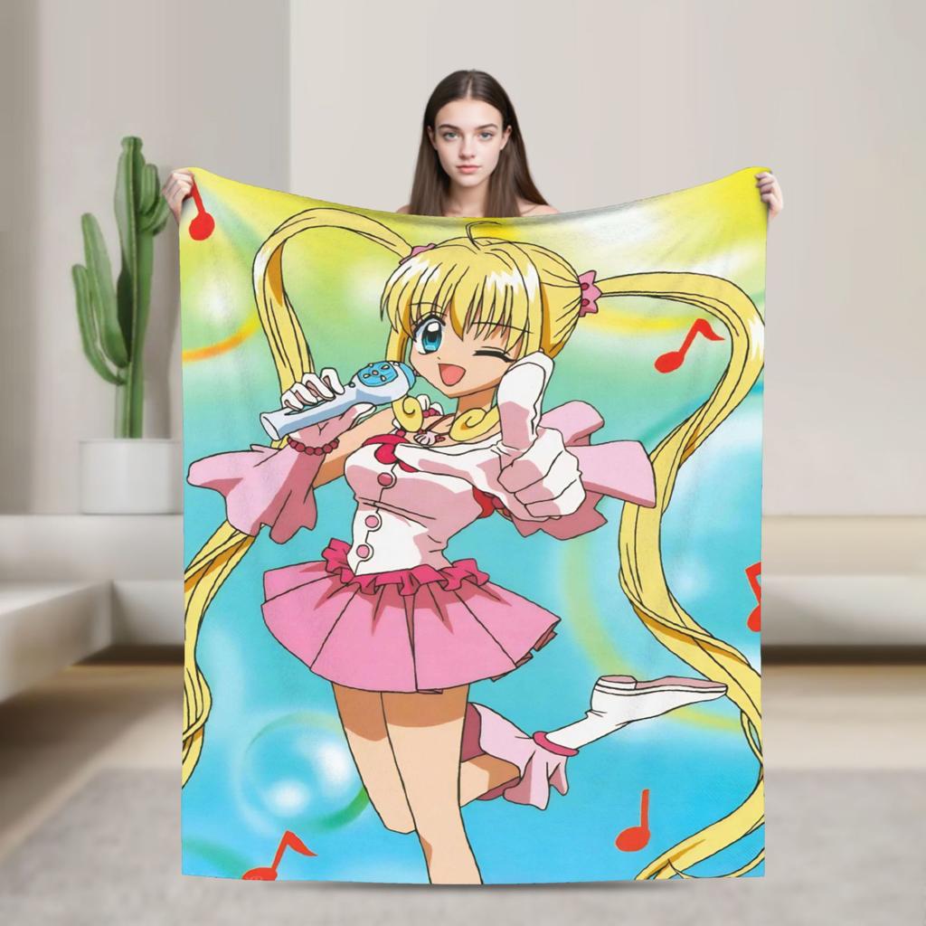Mermaid Melody Pichi Pichi Pitch Flannel Blanket Winter  Warm Throw Blanket for Kids Couch Chair Funny Bedspread Sofa Bed Cover