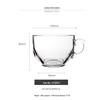 Heat-Resistant Large Capacity Tempered Glass Cup for Milk, Breakfast, Water, or Whiskey—Microwave Safe.