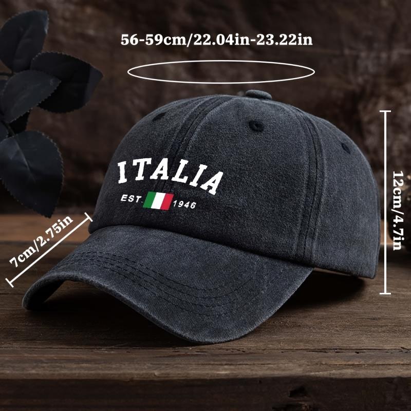 Italian Flag Printed Baseball Hat Fashionable Versatile Peaked Cap Outdoor Men's Hat Trend