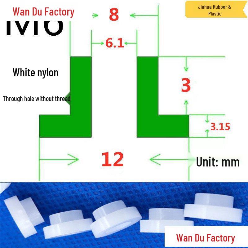 T-Shaped Nylon Insulating Bushing Spacer for M3-M35 Threads