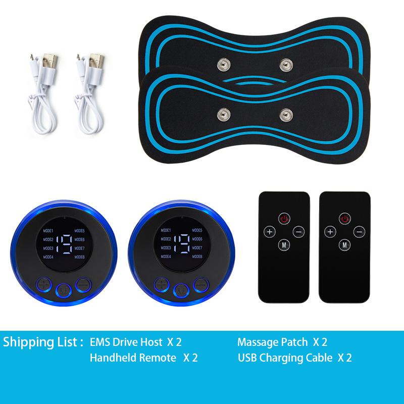 Portable 8 Mode EMS Cervical Vertebra Massage Patch Neck Rechargeable Massager for Muscle Pain Relief Cervical Massage