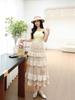 Women's Summer Ethnic Lace Crochet Mid-Length Skirt