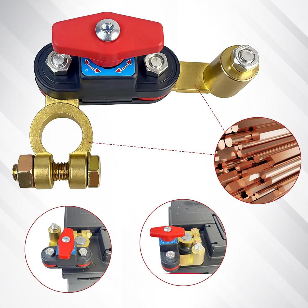 Automotive Battery Power-off Circuit Breaker, Adjustable Copper Stable Transmission High Conductivity 12V-24V Circuit Breaker.