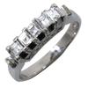 One Character Ring Pt900Platinum/diamond #4.9(US Size) One Character 4.2g Women Used