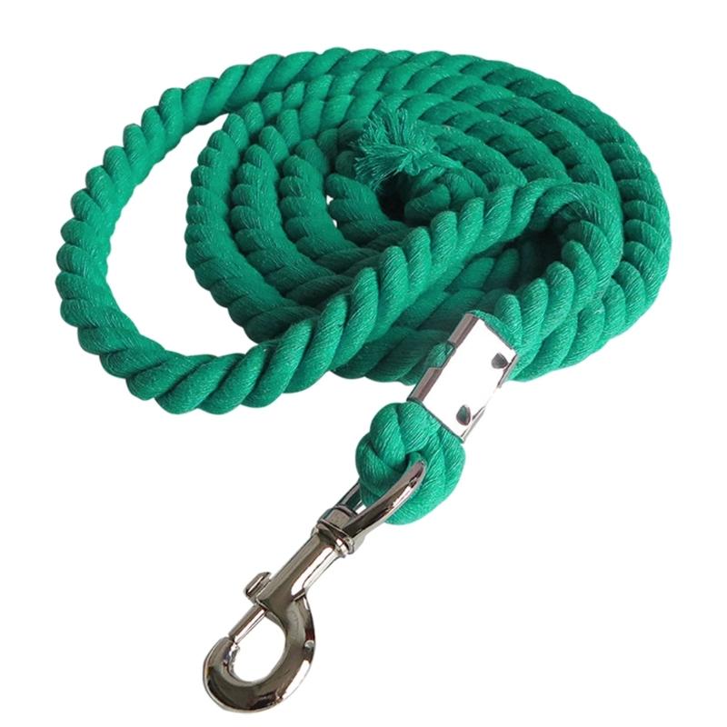 Braided Cotton Horse Leading Rope with Swivel Buckles Heavy Duty Leading Rope Thick Horse Leading Rope Cotton Enduring