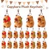8-6s Capybara Plush Keychain Cute Capybara Stuffed Animals Backpack for Goodie Bags Back To School Birthday Party Favors