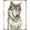 Vintage Bear In Retro Clothing Metal Tin Sign Wall Decor 20x30cm
