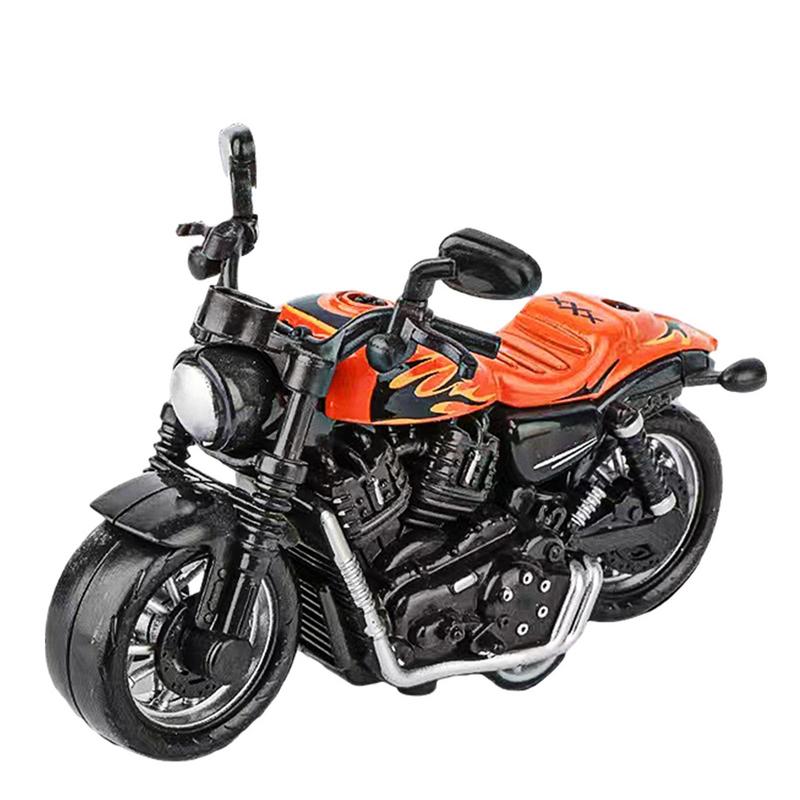 Kids Alloy Motorcycle Model Simulation Motorcycle Pull Back Toy Car Die Cast Mini Vehicles Car Toy Collectible Crafts Model Toys
