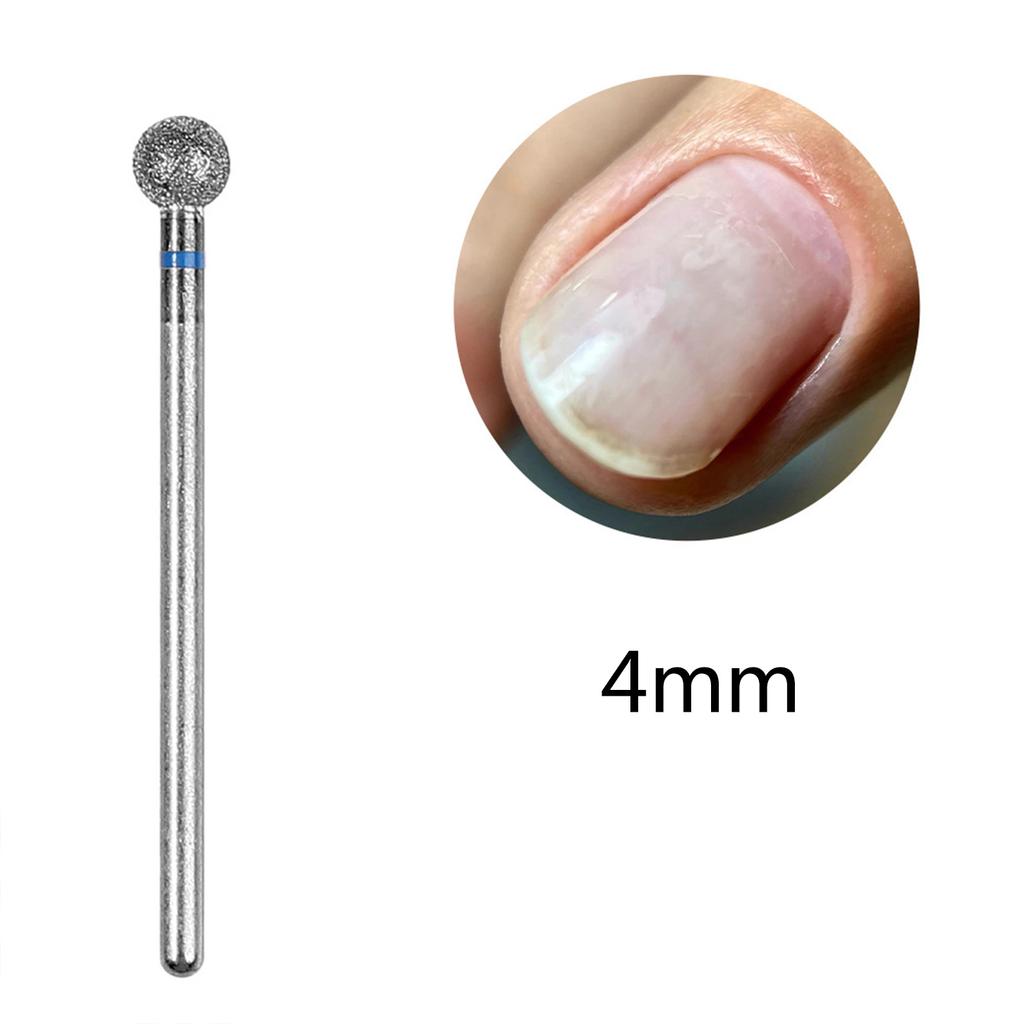 2 Pieces 5mm Sphere Nail Grinding Tool Nail Drill Bit Manicure Accesories for Salon and Home Use for Smooth Nail Finish