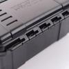 Portable ABS Sealed Toolbox Shockproof Waterproof Equipment Dry Box with Foam Lining Black Camping Storage Box