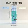 1PC Korean Hangul Text Minimalist Art Print 750ml Color Plastic Sports Water Bottle Leakproof Flip Straw Lid Suitable for Sports Office Home Use