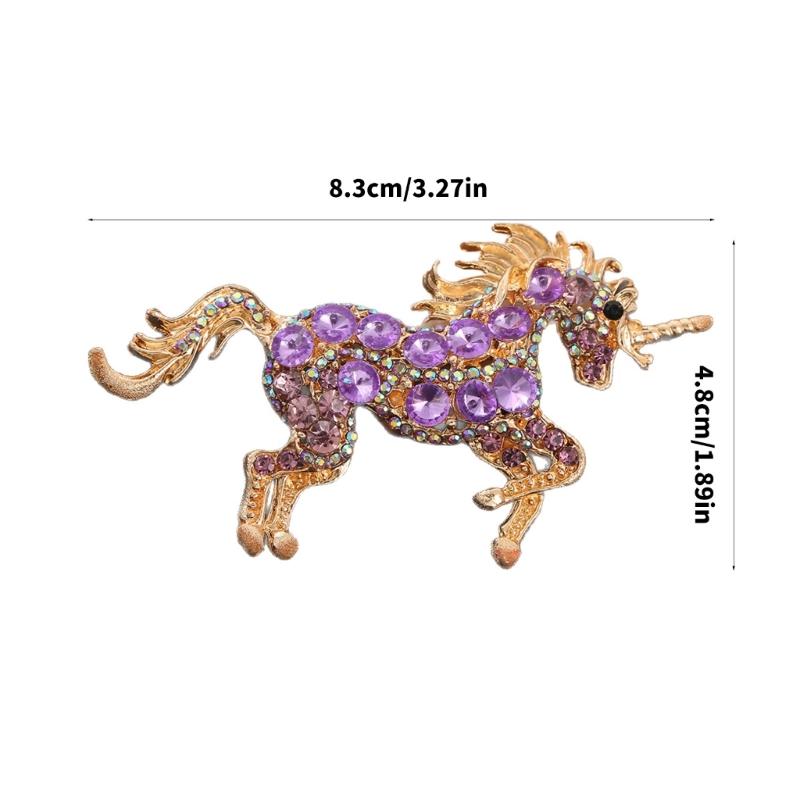 Elegant Unicorns Brooch For Women Portable Alloy Jewelry Accessory for Daily Wear and Special Occasions