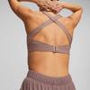 Puma Mid Impact Yogini Crossover Bra Women Underwear Lilac 523260-95