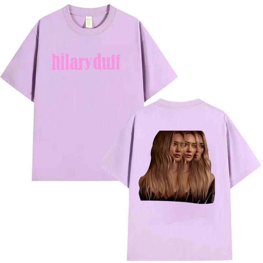 Hilary Duff Tour 2026 Grafik T-Shirt Herren Damen Vintage Hohe Qualität Mode T-Shirts Lässig Übergroßes Baumwoll-T-Shirt Streetwear