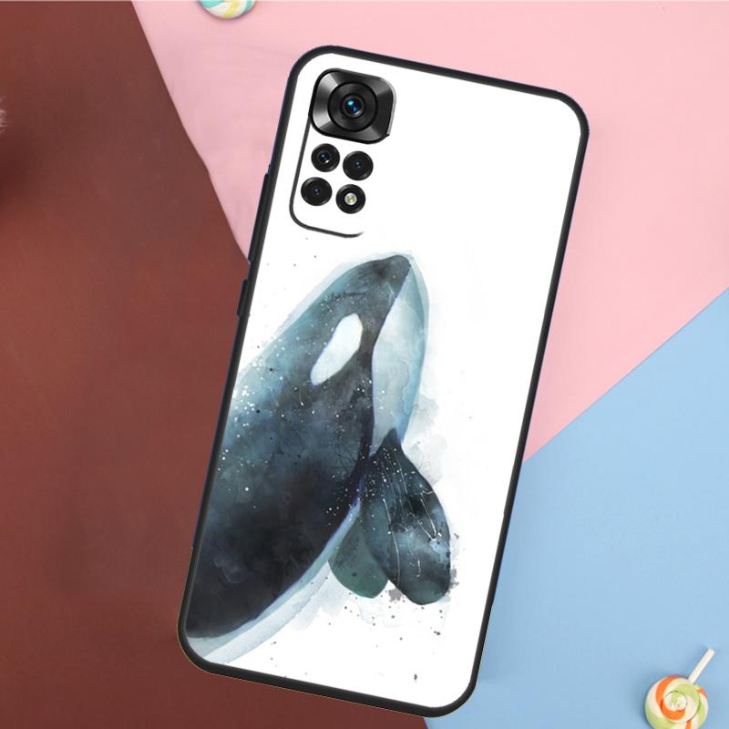 Orcas Whale Cover For Xiaomi Redmi Note 13 14 Pro 12 11 9 10 9S 10S 11S 12S Redmi 14C 10C 12C 13C Case