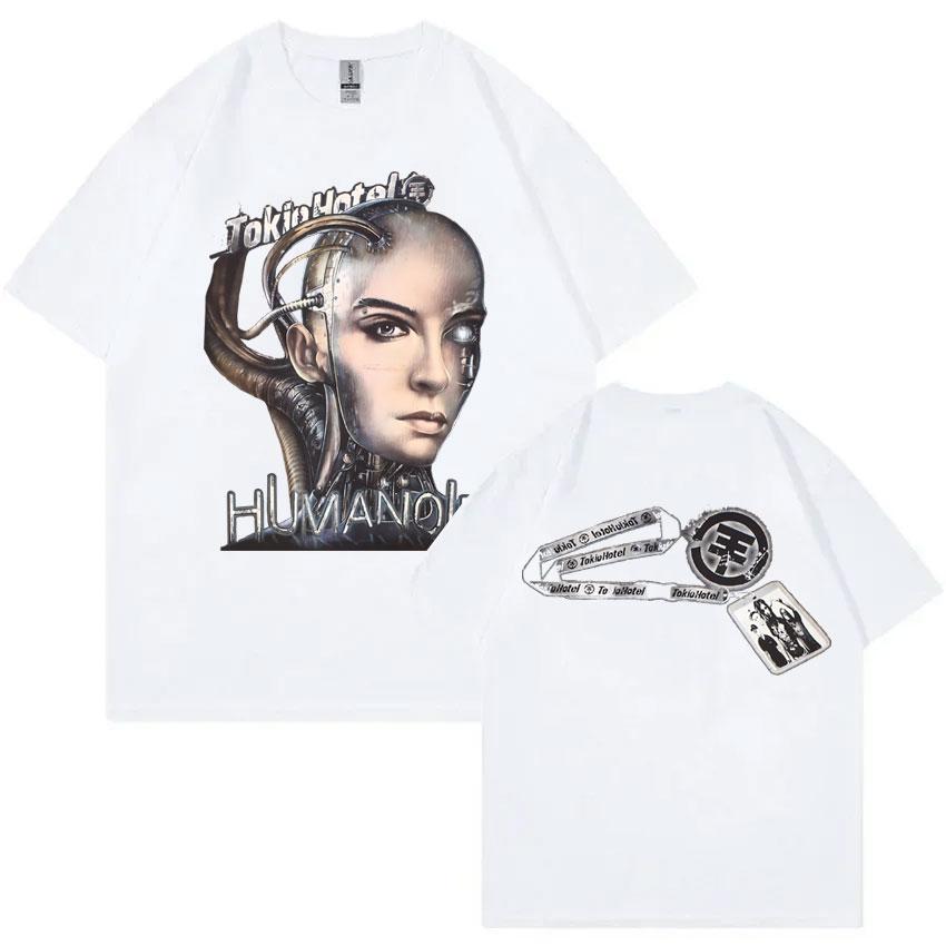 German Rock Band Tokio Hotel Humanoid Music Graphic T-shirt Men Hip Hop Punk Gothic T Shirts Men's Oversized Short Sleeve Tees