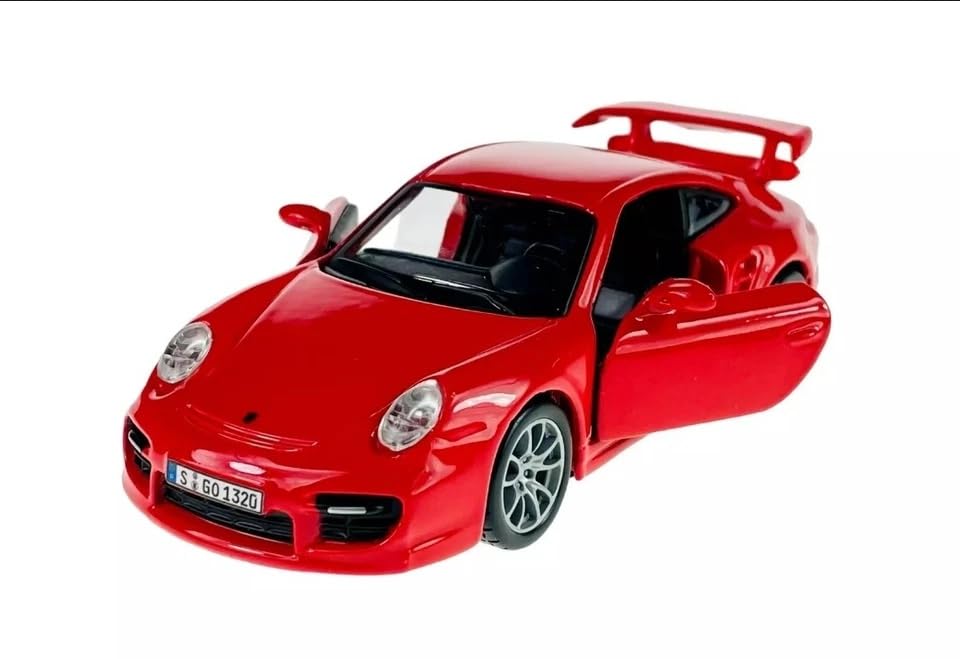 Burago Porsche 911 GT2 2009 Diecast Model Red Car, 1/32 Scale