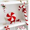 Large Candy Cane Hanging Ornaments White and Red Christmas Tree Decoration  New Year Decor