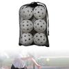 6x Pickleball Balls Outdoor Courts High Visibility Colors 40 Holes Pickle Balls Tournament Play Sporting Goods