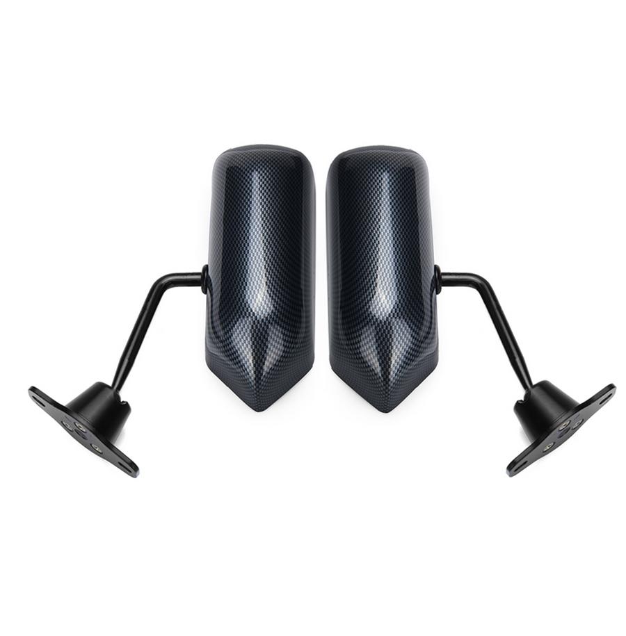 2x Universal F1 Style Carbon Fiber Color Car Vehicles Racing Side Rear View Mirr