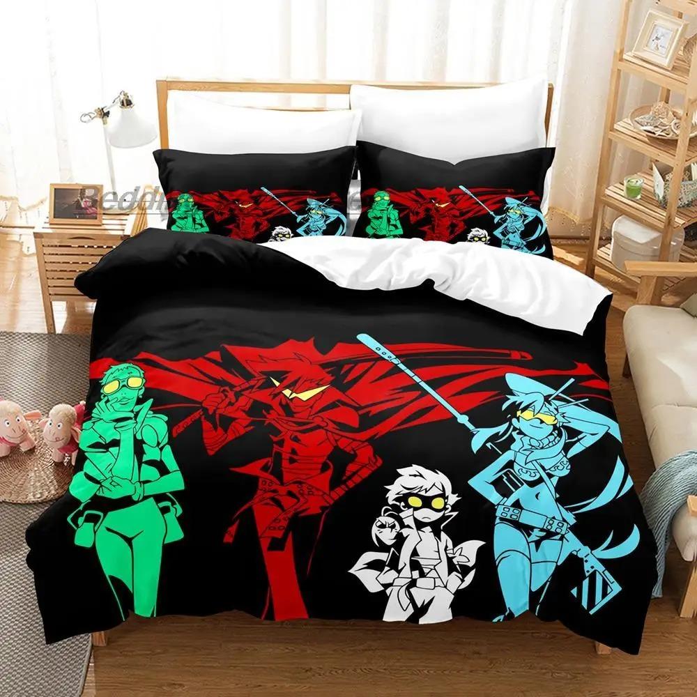 Tengen Toppa Gurren Lagann Bedding Set Single Twin Full Queen King Size Bed Set Aldult Kid Bedroom 3D Anime Bed Sheet Set